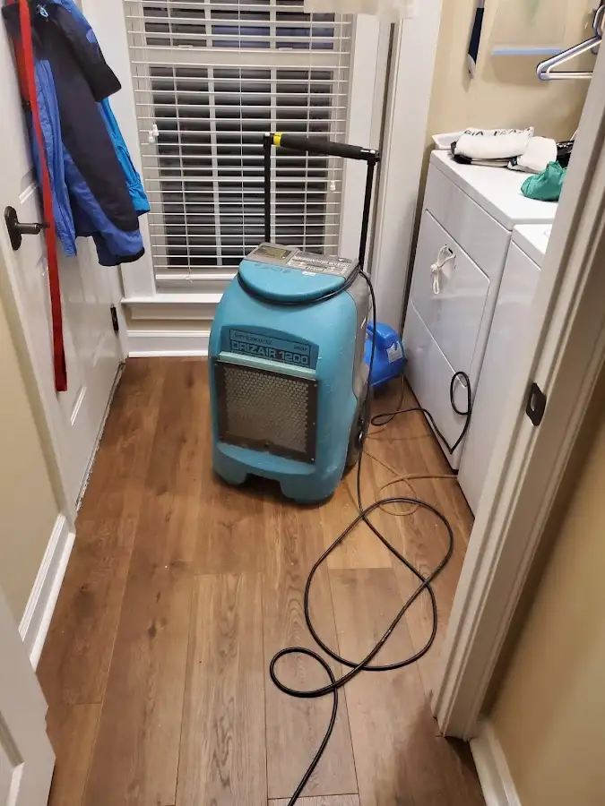 Commercial dehumidifier deployed for Flood Damage Cleanup in Anderson Creek